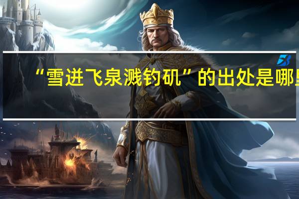 “雪迸飞泉溅钓矶”的出处是哪里