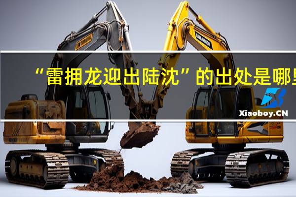 “雷拥龙迎出陆沈”的出处是哪里