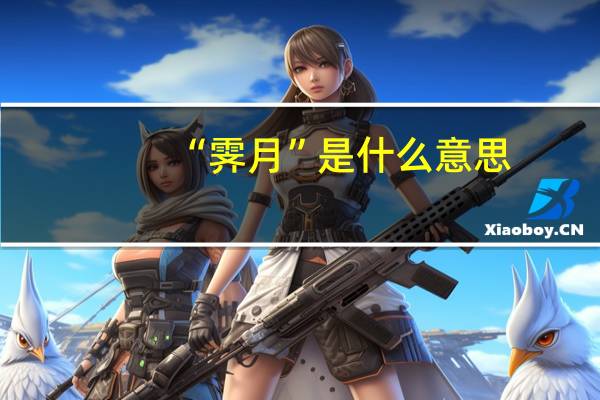 “霁月”是什么意思