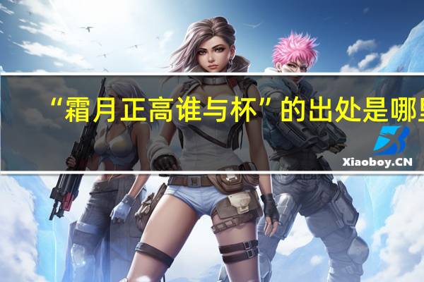 “霜月正高谁与杯”的出处是哪里