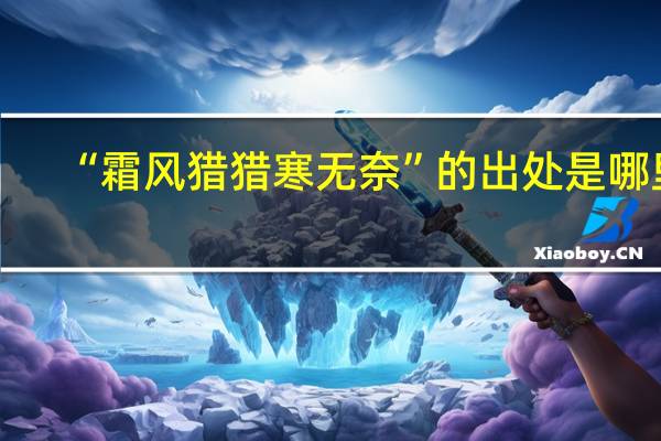 “霜风猎猎寒无奈”的出处是哪里