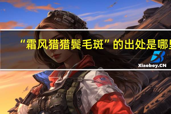 “霜风猎猎鬓毛斑”的出处是哪里