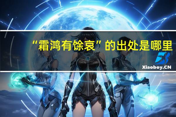 “霜鸿有馀哀”的出处是哪里