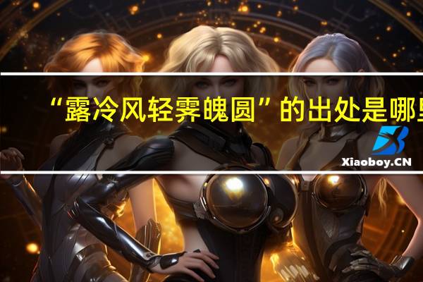 “露冷风轻霁魄圆”的出处是哪里