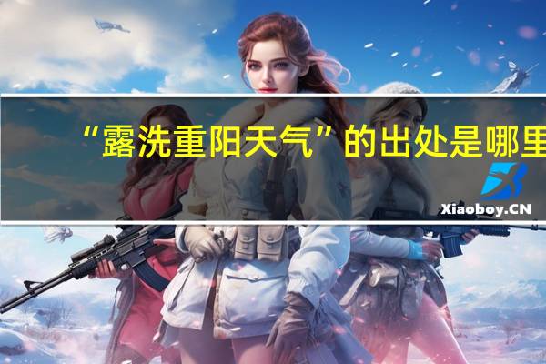 “露洗重阳天气”的出处是哪里