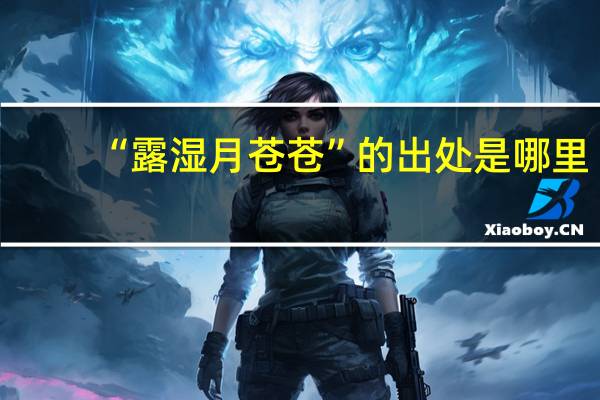 “露湿月苍苍”的出处是哪里