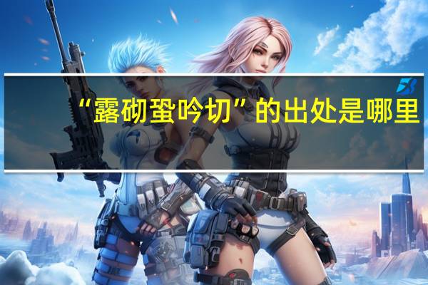 “露砌蛩吟切”的出处是哪里