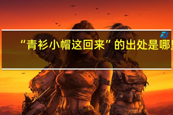 “青衫小帽这回来”的出处是哪里