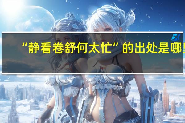 “静看卷舒何太忙”的出处是哪里