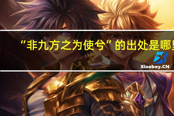 “非九方之为使兮”的出处是哪里