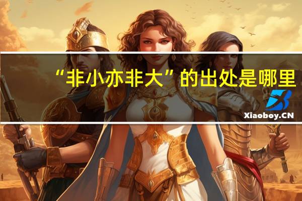 “非小亦非大”的出处是哪里