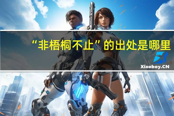 “非梧桐不止”的出处是哪里