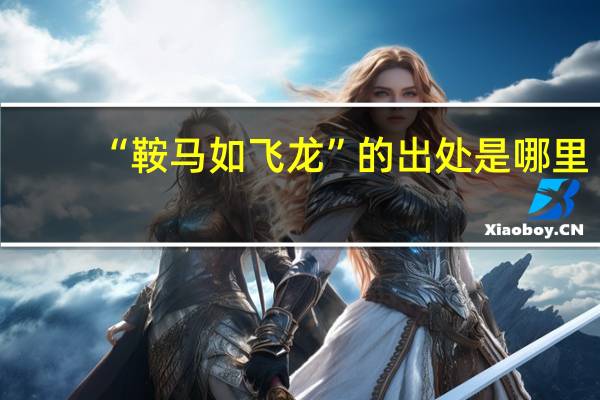 “鞍马如飞龙”的出处是哪里
