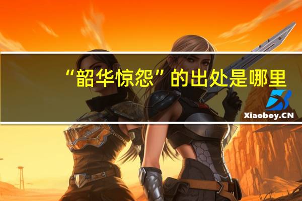 “韶华惊怨”的出处是哪里