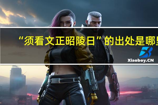 “须看文正昭陵日”的出处是哪里