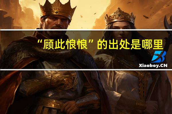 “顾此悢悢”的出处是哪里