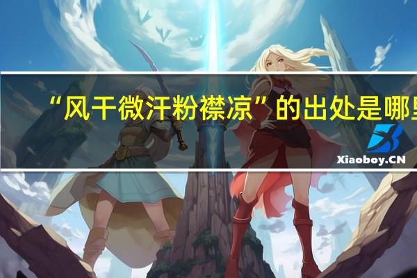 “风干微汗粉襟凉”的出处是哪里