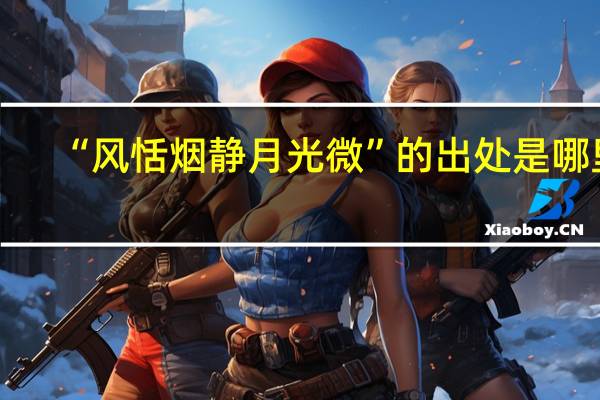 “风恬烟静月光微”的出处是哪里