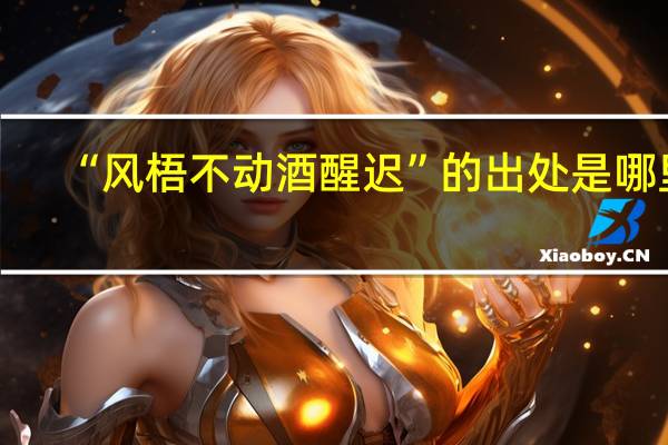 “风梧不动酒醒迟”的出处是哪里