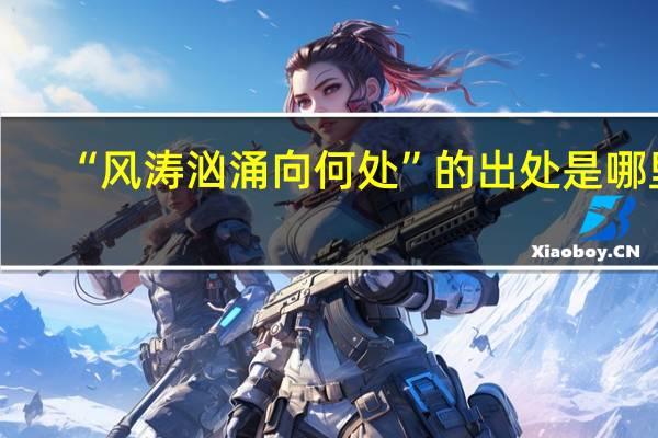 “风涛汹涌向何处”的出处是哪里