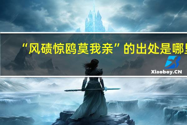 “风碛惊鸥莫我亲”的出处是哪里
