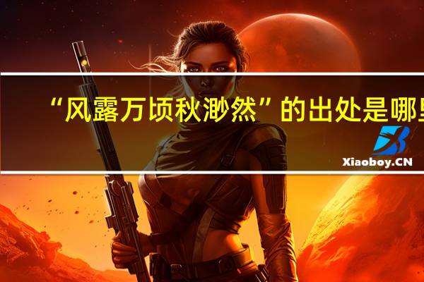 “风露万顷秋渺然”的出处是哪里