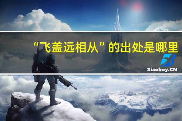 “飞盖远相从”的出处是哪里
