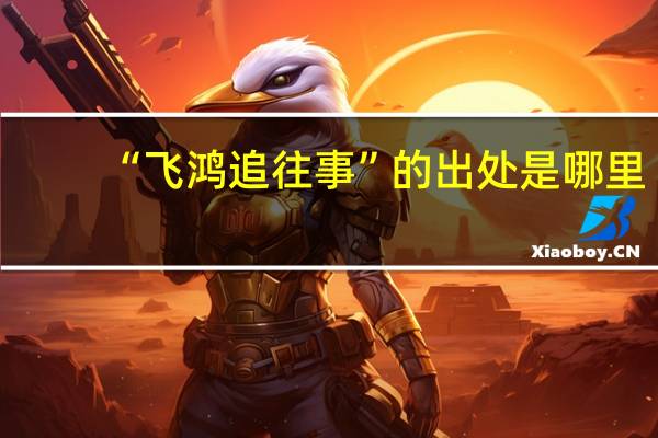 “飞鸿追往事”的出处是哪里