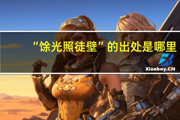 “馀光照徒壁”的出处是哪里