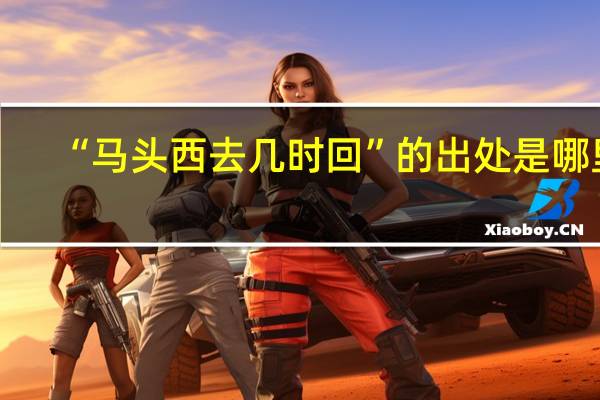 “马头西去几时回”的出处是哪里