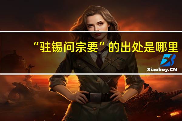 “驻锡问宗要”的出处是哪里