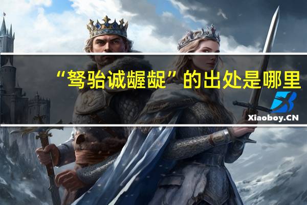 “驽骀诚龌龊”的出处是哪里