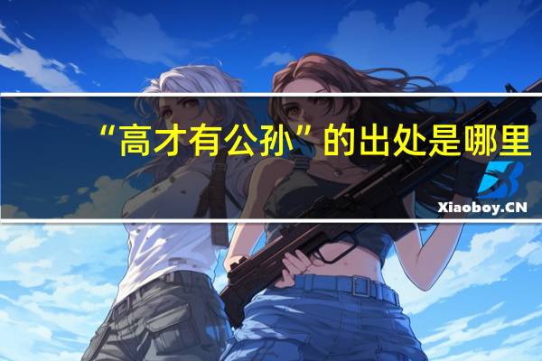 “高才有公孙”的出处是哪里