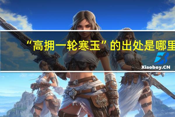 “高拥一轮寒玉”的出处是哪里