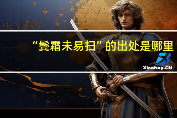 “鬓霜未易扫”的出处是哪里
