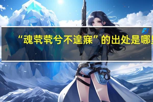 “魂茕茕兮不遑寐”的出处是哪里