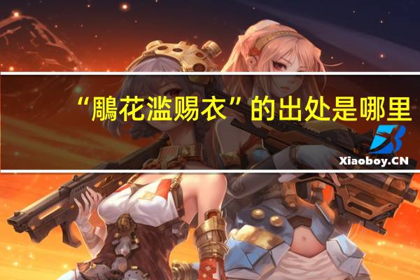 “鵰花滥赐衣”的出处是哪里