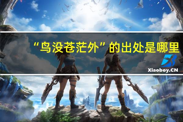 “鸟没苍茫外”的出处是哪里