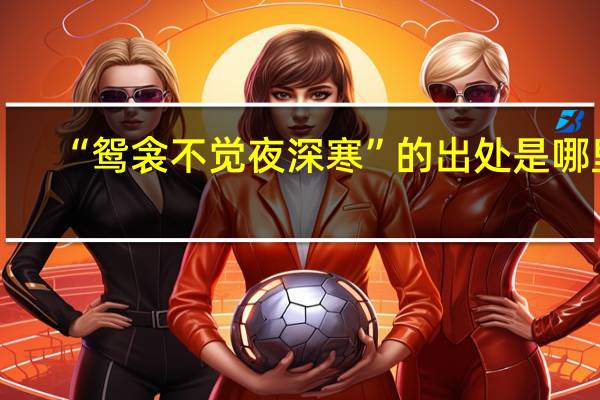 “鸳衾不觉夜深寒”的出处是哪里