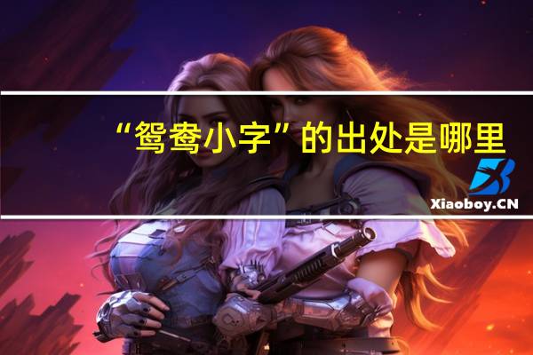 “鸳鸯小字”的出处是哪里