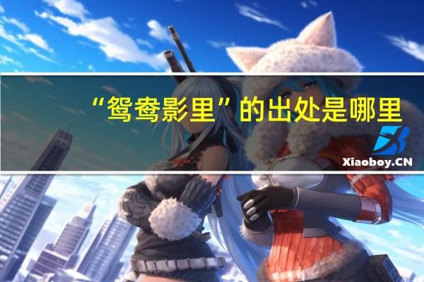 “鸳鸯影里”的出处是哪里