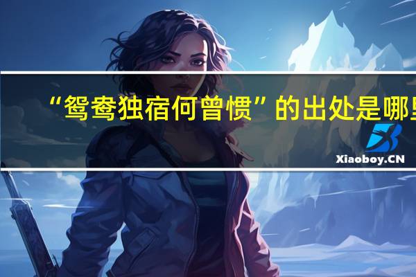 “鸳鸯独宿何曾惯”的出处是哪里