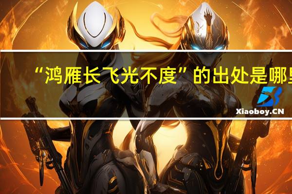 “鸿雁长飞光不度”的出处是哪里