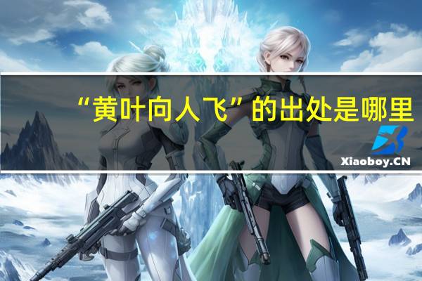 “黄叶向人飞”的出处是哪里