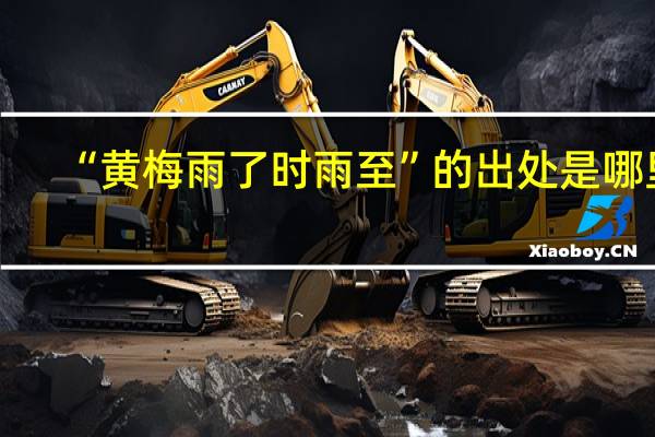 “黄梅雨了时雨至”的出处是哪里