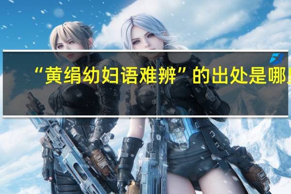 “黄绢幼妇语难辨”的出处是哪里