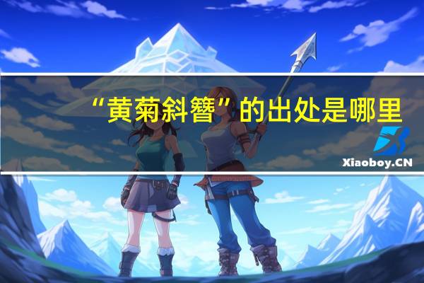 “黄菊斜簪”的出处是哪里