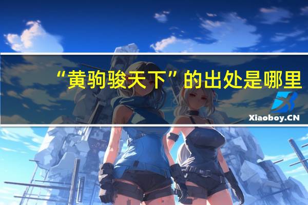 “黄驹骏天下”的出处是哪里