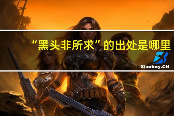 “黑头非所求”的出处是哪里