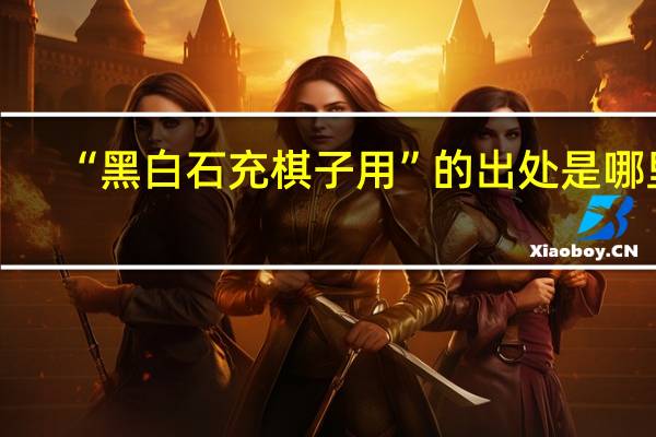 “黑白石充棋子用”的出处是哪里